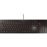 CHERRY KC 6000 Slim toetsenbord Zwart, FR lay-out (AZERTY), Cherry SX-Schaartechnologie, 100%