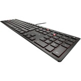 CHERRY KC 6000 Slim toetsenbord Zwart, FR lay-out (AZERTY), Cherry SX-Schaartechnologie, 100%