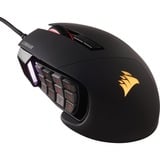 Corsair Scimitar RGB ELITE gaming muis Zwart, 18.000 dpi, RGB leds