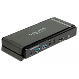 DeLOCK DisplayPort 1.2 KVM Switch 4K 60Hz kvm-switch Zwart, met USB 3.0 en audio