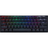 Ducky One 2 Mini RGB, gaming toetsenbord Zwart/wit, US lay-out, Cherry MX Blue, RGB leds, 60%, PBT Double Shot