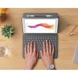 Logitech Combo Touch for iPad (7th generation)  tablethoes Zwart, QWERTY - UK layout