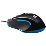 Logitech G300s gaming muis antraciet/zwart, 200 - 2500 dpi, Meerkleurige verlichting