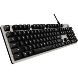 Logitech G413 Silver Mechanical Gaming Keyboard Zilver, US-International, Logitech Romer-G, witte leds