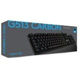 Logitech G513 CARBON LIGHTSYNC RGB Mechanical Gaming Keyboard Zwart, US lay-out, GX Red, RGB leds