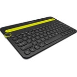 Logitech K480 Bluetooth Multi Device Black, toetsenbord Zwart/geel, US lay-out, Bluetooth