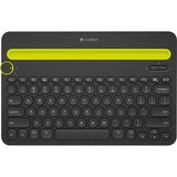 Logitech K480 Bluetooth Multi Device Black, toetsenbord Zwart/geel, US-International, Bluetooth
