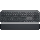 Logitech MX Keys Advanced Wireless Keyboard met wristrest, Toetsenbord Zwart, US international ISO, Bluetooth