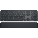 Logitech MX Keys Advanced Wireless Keyboard met wristrest, toetsenbord Zwart, US international ISO, Bluetooth