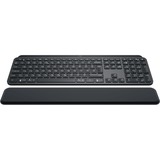 Logitech MX Keys Advanced Wireless Keyboard met wristrest, toetsenbord Zwart, US international ISO, Bluetooth