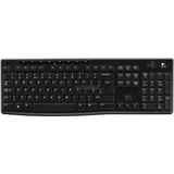 Logitech Wireless Keyboard K270, toetsenbord Zwart, EU lay-out (QWERTY), Rubberdome, Retail