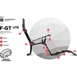 Next Level Racing F-GT Lite Foldable racingsimulator Zwart/rood