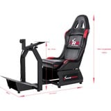 RaceRoom Game Seat RR 3055 racingsimulator Zwart/rood