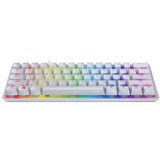 Razer Huntsman Mini Mercury RGB gaming toetsenbord Wit, US lay-out (QWERTY), Razer Clicky Optical (Purple), 60%, RGB leds