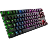 Sharkoon PureWriter TKL RGB, Gaming toetsenbord Zwart, US lay-out, Kailh Choc Low Profile Blue, RGB leds, TKL
