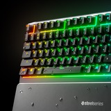 SteelSeries Apex 3 RGB gaming toetsenbord Zwart, US lay-out (QWERTY), SteelSeries Whisper-Quiet, 100%, RGB leds
