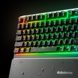 SteelSeries Apex 3, gaming toetsenbord Zwart, US lay-out, SteelSeries Whisper-Quiet, RGB leds