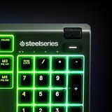 SteelSeries Apex 3, gaming toetsenbord Zwart, US lay-out, SteelSeries Whisper-Quiet, RGB leds