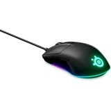 SteelSeries Rival 3 gaming muis Zwart, 8500 dpi, RGB leds