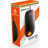 SteelSeries Sensei Ten  gaming muis Zwart, 50 - 18.000 DPI, RGB leds