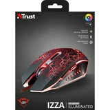 Trust GXT 105 Izza Illuminated Gaming Mouse Zwart, 21683, 800 - 2400 dpi, Meerkleurige leds