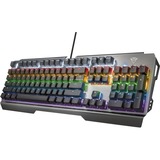 Trust GXT 877 Scarr Mechanical Gaming Keyboard, Gaming toetsenbord Grijs/zwart, EU lay-out (QWERTY), GXT-RED, 23385, RGB leds