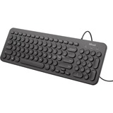 Trust Muto Silent Keyboard, Toetsenbord Zwart, EU lay-out (QWERTY), Rubberdome, 23090