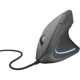 Trust Verto Ergonomic Mouse Zwart, 22885, 1000 - 1600 dpi, Blauwe led