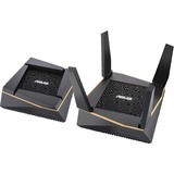 ASUS AiMesh AX6100 WiFi System  router Zwart/goud, RT-AX92U 2 pack