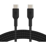 Belkin BOOSTCHARGE gevlochten USB-C kabel Zwart, 1 meter