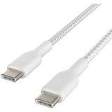 Belkin BOOSTCHARGE gevlochten USB-C kabel Wit, 1 meter