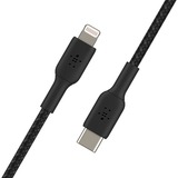 Belkin BOOSTCHARGE gevlochten USB-C naar Lightning kabel Zwart, 1 meter