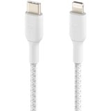 Belkin BOOSTCHARGE gevlochten USB-C naar Lightning kabel Wit, 1 meter