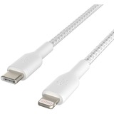 Belkin BOOSTCHARGE gevlochten USB-C naar Lightning kabel Wit, 1 meter
