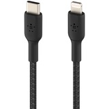 Belkin BOOSTCHARGE gevlochten USB-C naar Lightning kabel Zwart, 2 meter