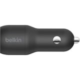 Belkin Boost Charge 2-poorts USB-A-autolader met USB-A naar Micro-USB kabel Zwart, 24W