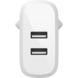 Belkin Boost Charge 2-poorts USB-A wandlader Wit, 24W