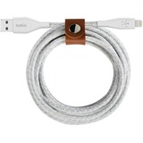 Belkin DuraTek Plus Lightning/USB-A-kabel met leren bandje Zwart, 1,2 meter