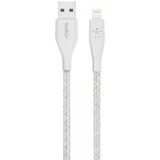 Belkin DuraTek Plus Lightning/USB-A-kabel met leren bandje Zwart, 1,2 meter