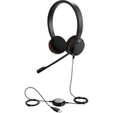 Jabra Evolve 20 MS Duo USB headset Zwart