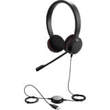 Jabra Evolve 20 UC Stereo on-ear headset Zwart