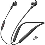 Jabra Evolve 65e UC + Link 370 in-ear oortjes Zwart, Bluetooth 4.2 (BLTE)