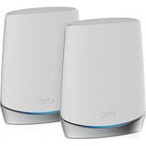 Netgear Orbi WiFi 6 System (RBK752) AX4200 mesh router Wit/zilver, 1x Router (RBR750), 1x Satelliet (RBS750), Dekking tot 465 m²