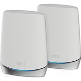 Netgear Orbi WiFi 6 System (RBK752) AX4200 mesh router Wit/zilver, 1x Router (RBR750), 1x Satelliet (RBS750), Dekking tot 465 m²