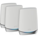 Netgear Orbi WiFi 6 System (RBK753) AX4200 mesh router Wit/zilver, 1x Router (RBR750), 2x Satellieten (RBS750), Dekking tot 700 m²