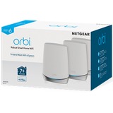 Netgear Orbi WiFi 6 System (RBK753) AX4200 mesh router Wit/zilver, 1x Router (RBR750), 2x Satellieten (RBS750), Dekking tot 700 m²