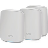 Netgear RBK353 Orbi WiFi 6 Dual-band Mesh Systeem mesh router Wit/zilver, 1x Router (RBR350), 2x Satellieten (RBS350), Dekking tot 487 m²