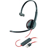 Plantronics Blackwire 3210 on-ear headset Zwart, USB, Mono