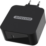 Sitecom 60W Fast USB Wall Charger Zwart