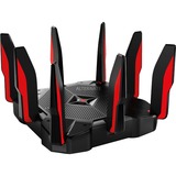 TP-Link AC5400 MU-MIMO Tri-Band Gaming Router Zwart/rood